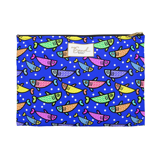 My Sand Bag Essentials Pouch By Happy Fish 2 Zippered Canvas Pouch