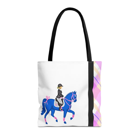 Dressage Horse and Rider Tote Bag - Equestrian Carryall