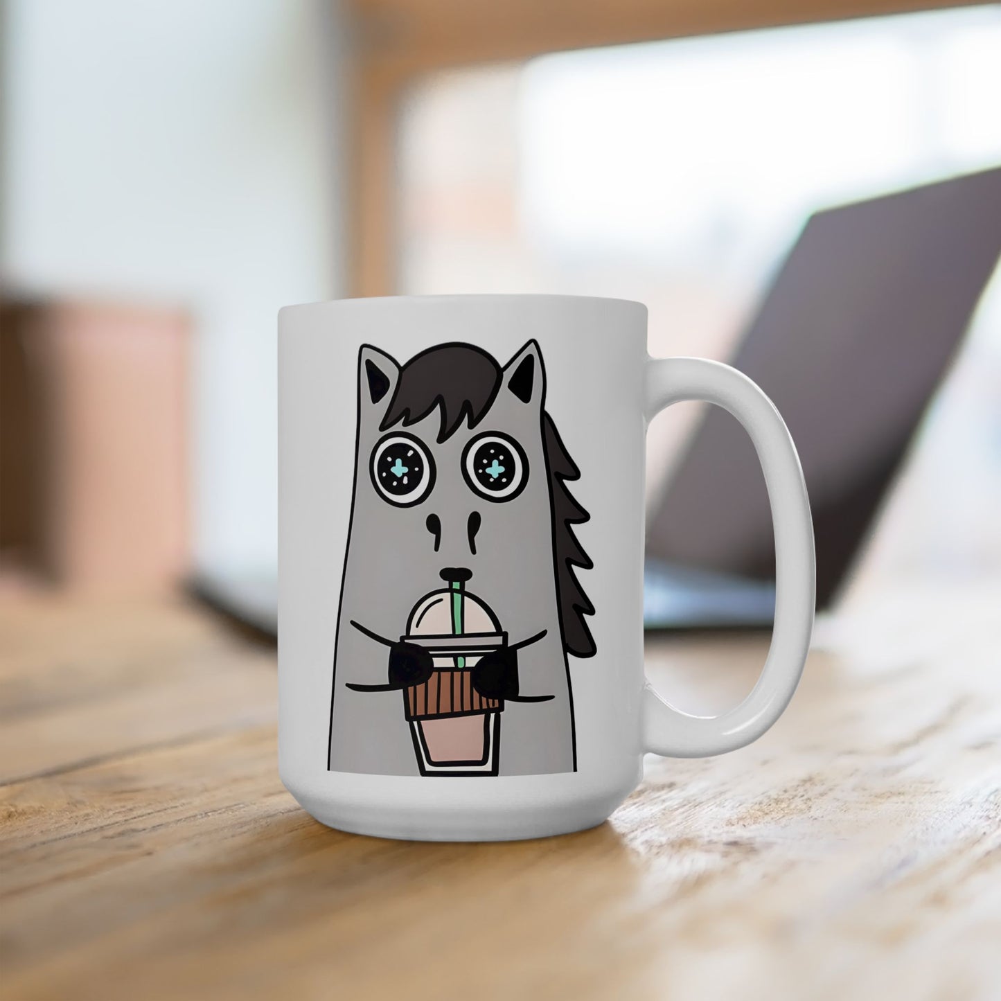 Frappuccino Horse Ceramic Mug — Horse Coffee Cup (11oz & 15oz)