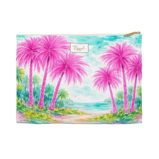 My Sand Bag™ | Pink Palm Trees Essentials Pouch