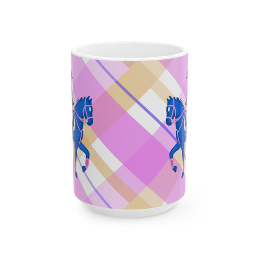 Dressage Horse Ceramic Coffee Mug | Equestrian Art | 11oz & 15oz