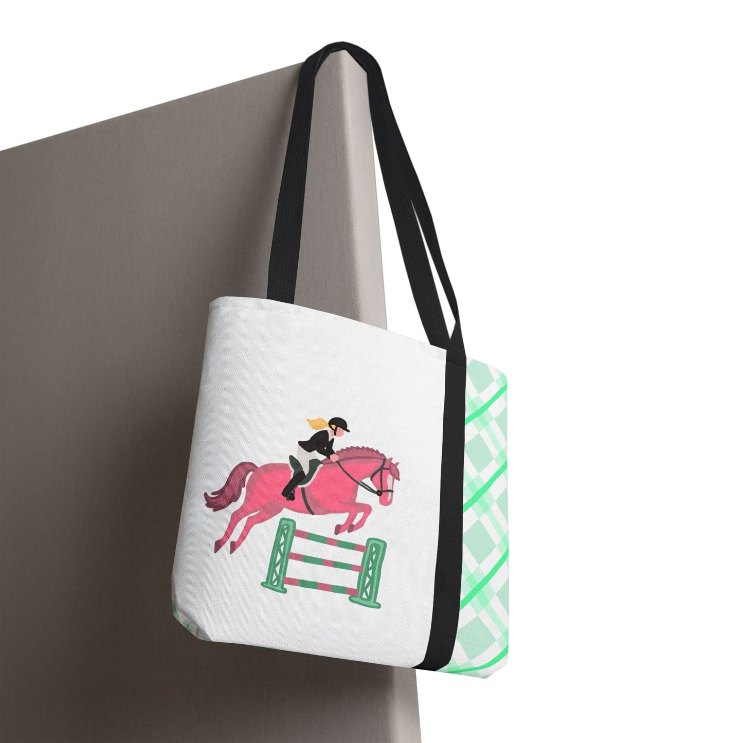 Equestrian Show Jumper Horse Tote Bag - English Jumping Carryall