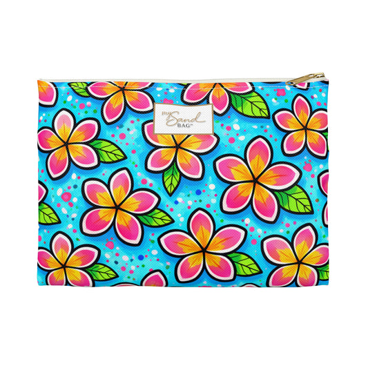 My Sand Bag™ | Watercolor Plumeria Essentials Pouch