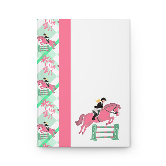 Equestrian Rider Journal — Horse Show Jumping Hardcover Notebook