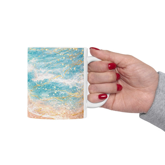 My Sand Bag™ | Watercolor Shoreline Coffee Mug
