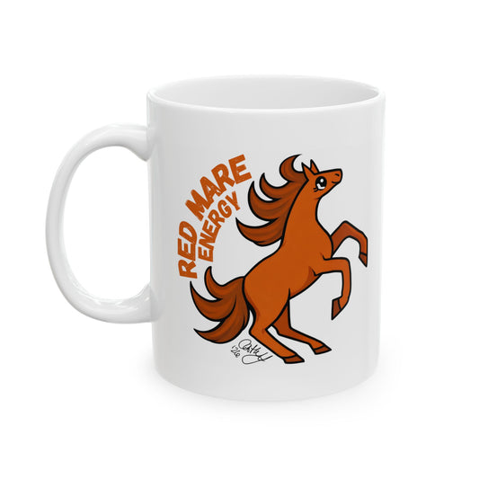 Red Mare Horse Coffee Ceramic Mug