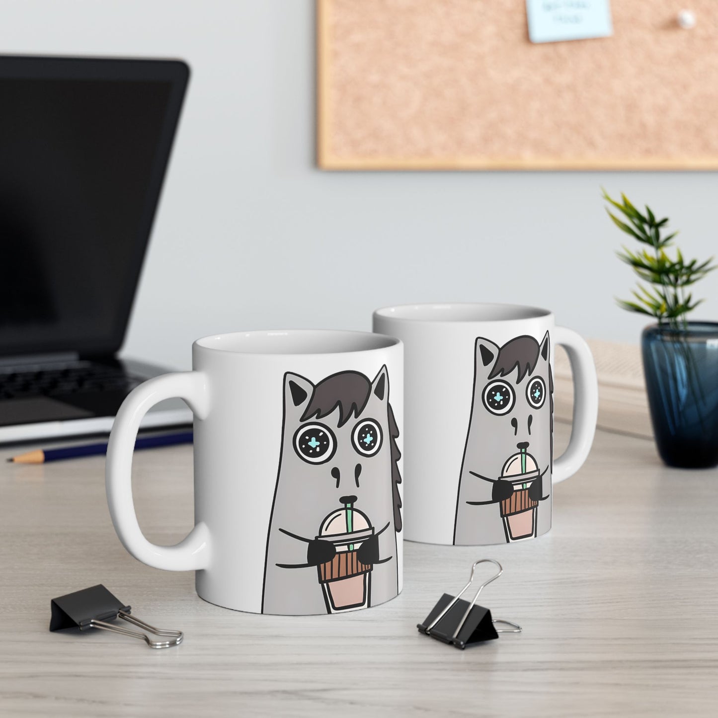 Frappuccino Horse Ceramic Mug — Horse Coffee Cup (11oz & 15oz)