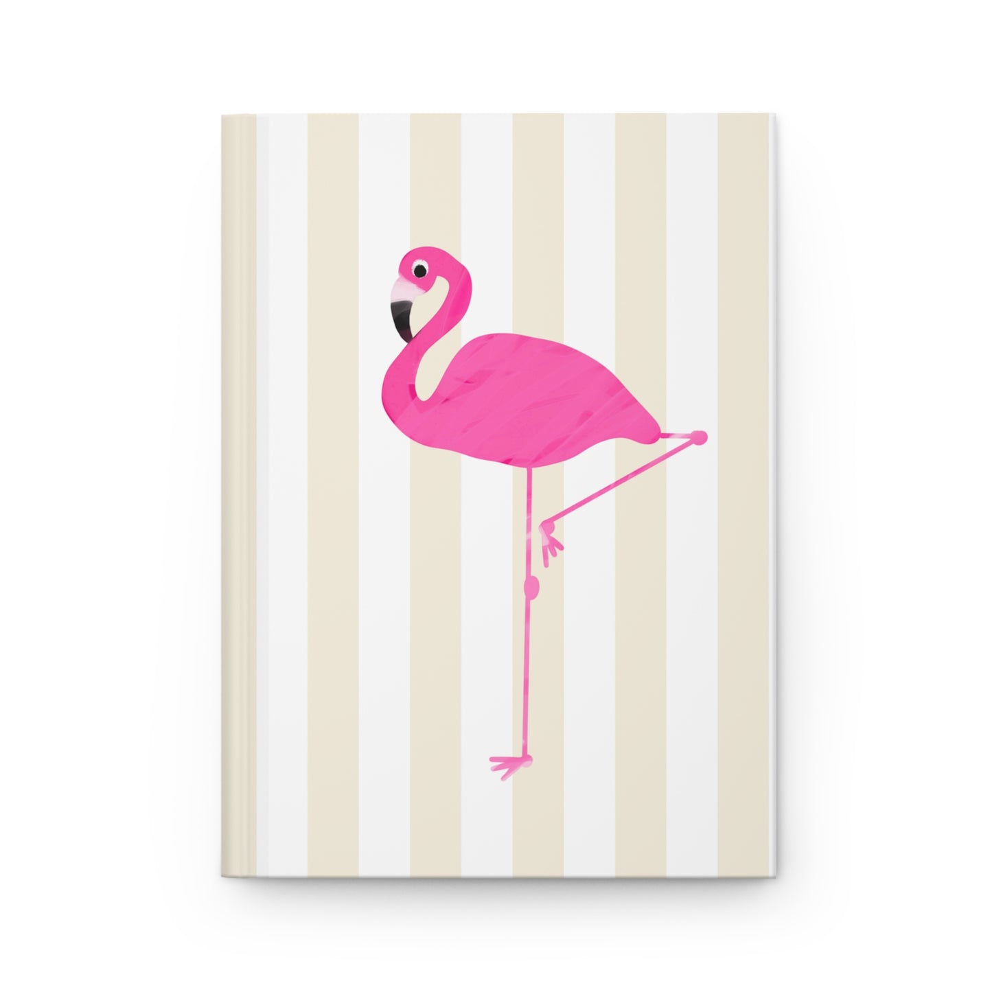 Flamingo Illustration Hardcover Journal With Matte Finish