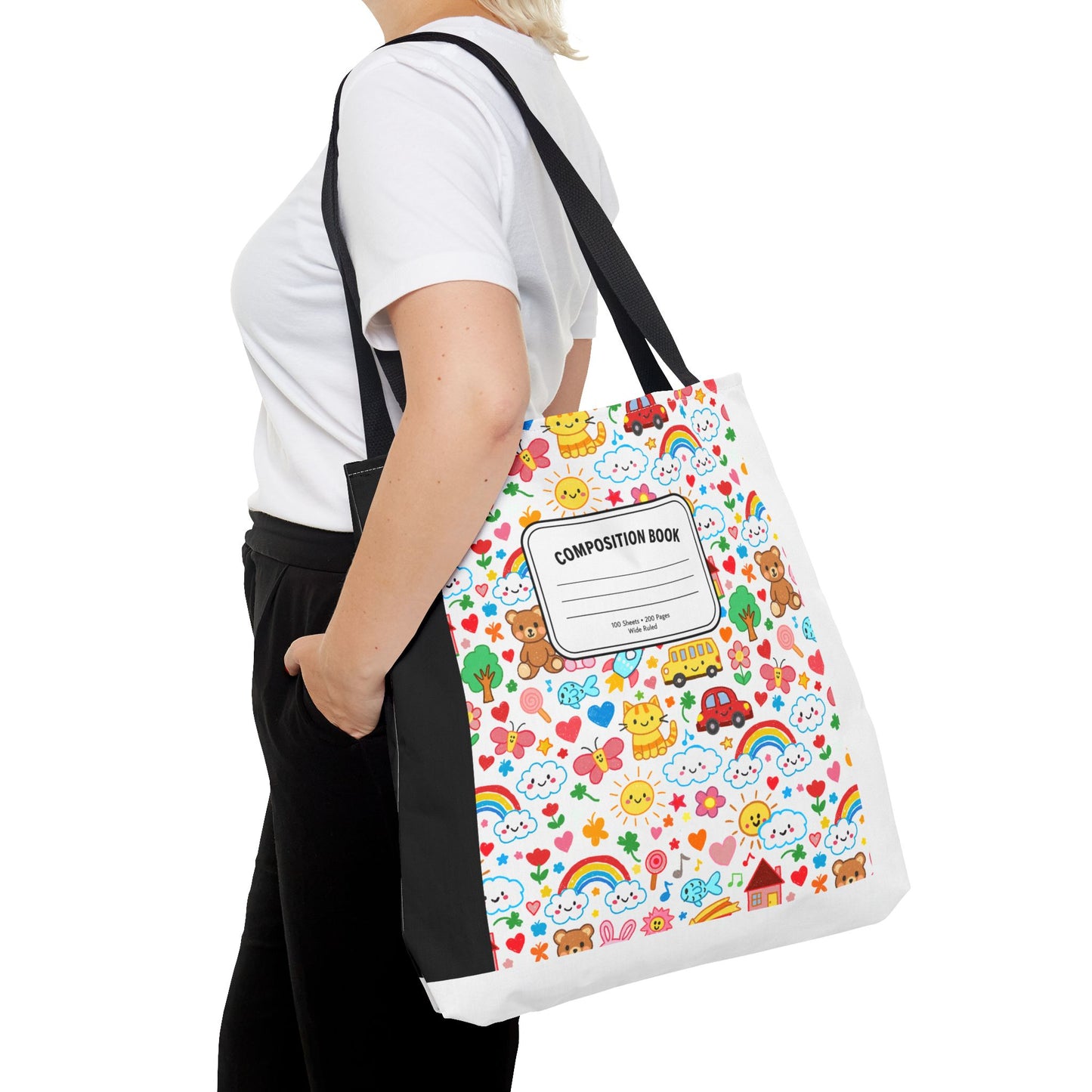 Primary Colors Teacher Tote Bag | Back to School Gift | 3 Sizes