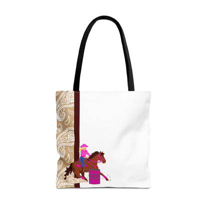 Barrel Racing Tote Bag | Cowgirl Western Patterned Tote | 3 Sizes