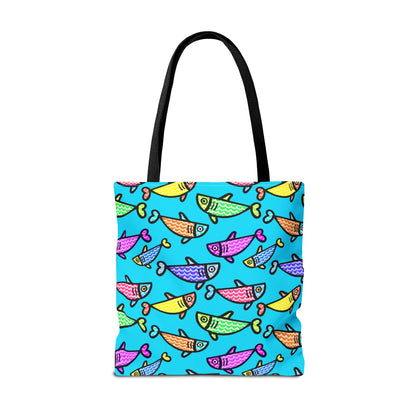 My Sand Bag Happy Fish Tote Reusable Beach Shopping Tote