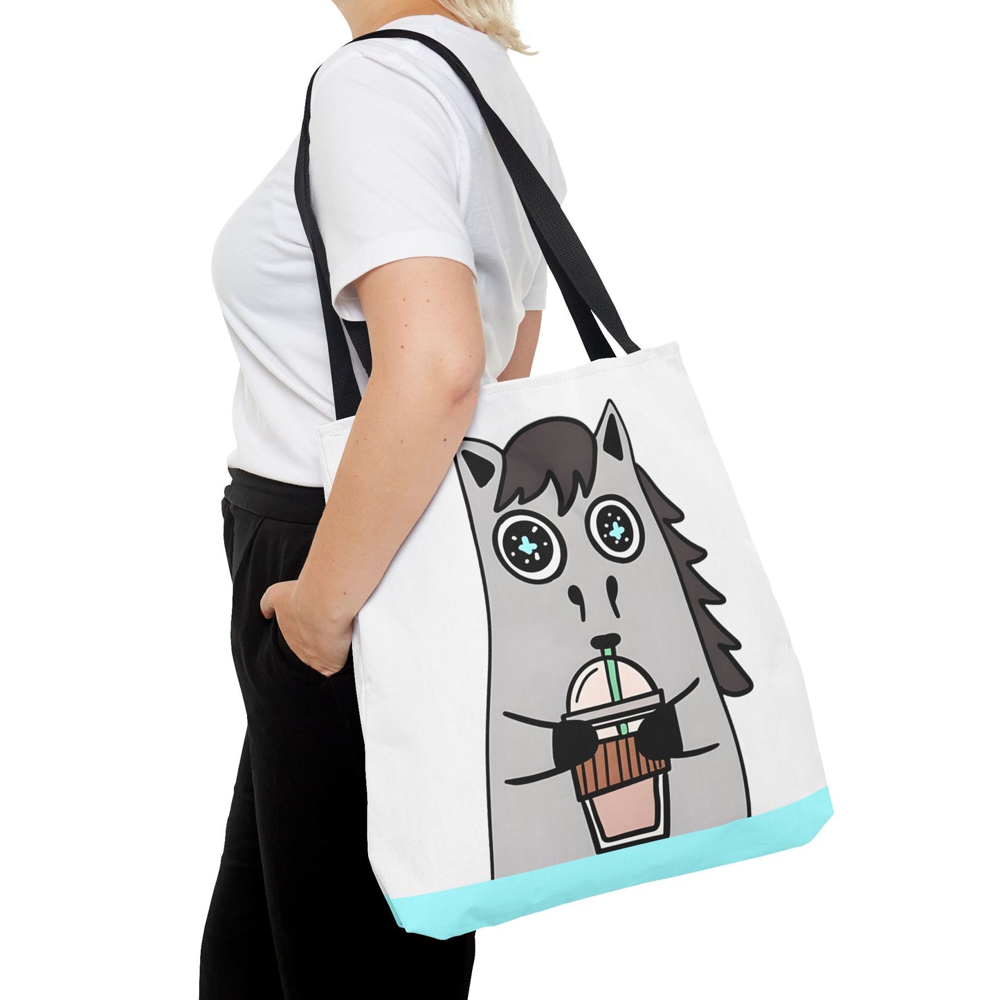 Coffee-Drinking Horse Frappuccino Tote Bag