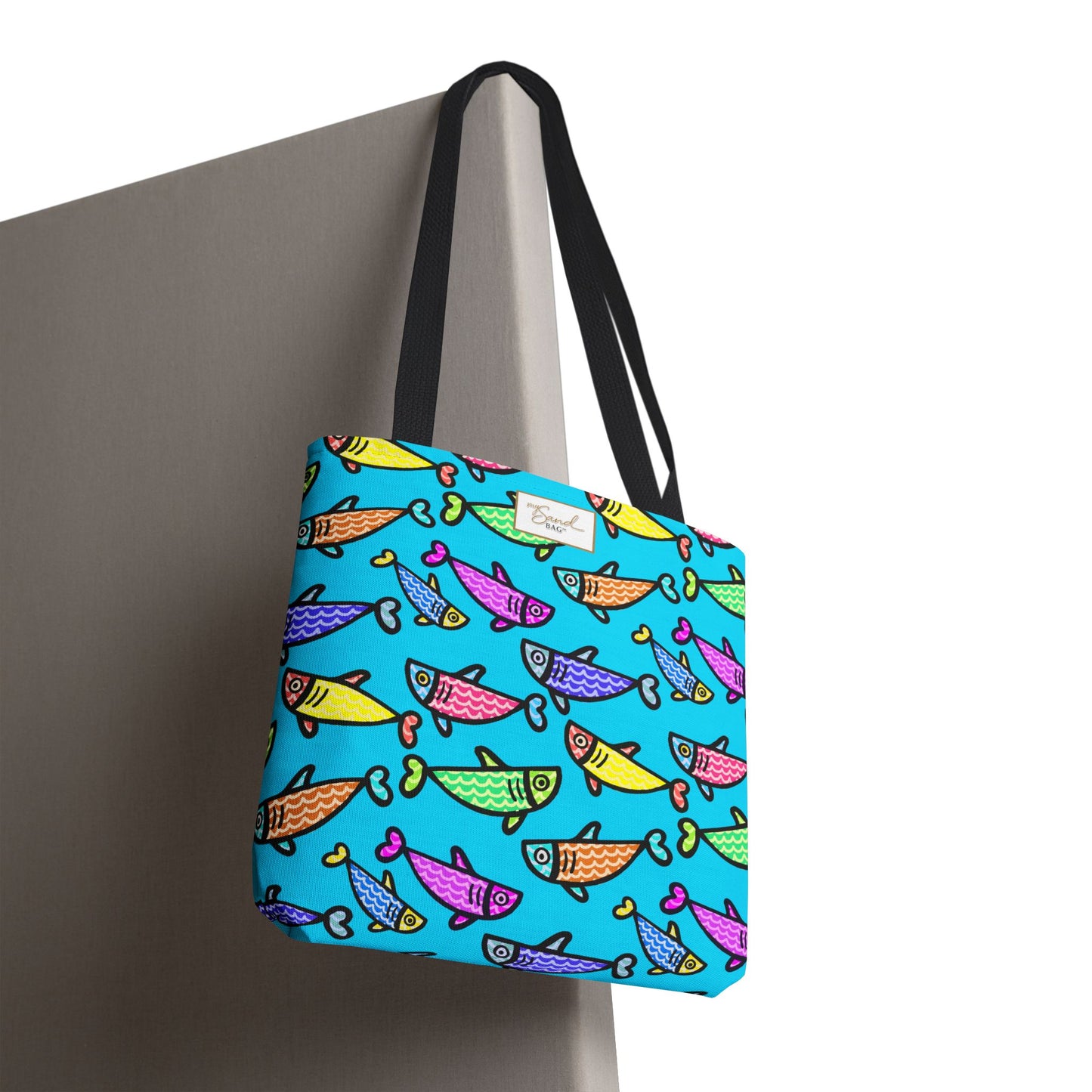 My Sand Bag Happy Fish Tote Reusable Beach Shopping Tote
