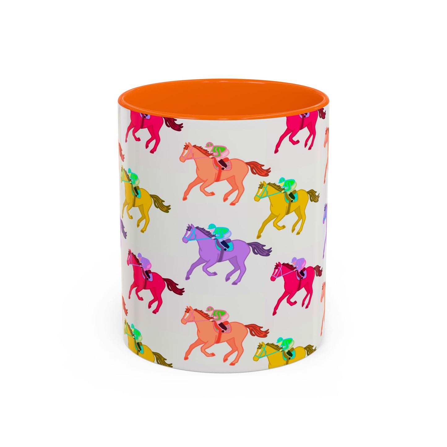 Kentucky Derby Racehorse Accent Coffee Mug | Race Day Gift | 11oz & 15oz