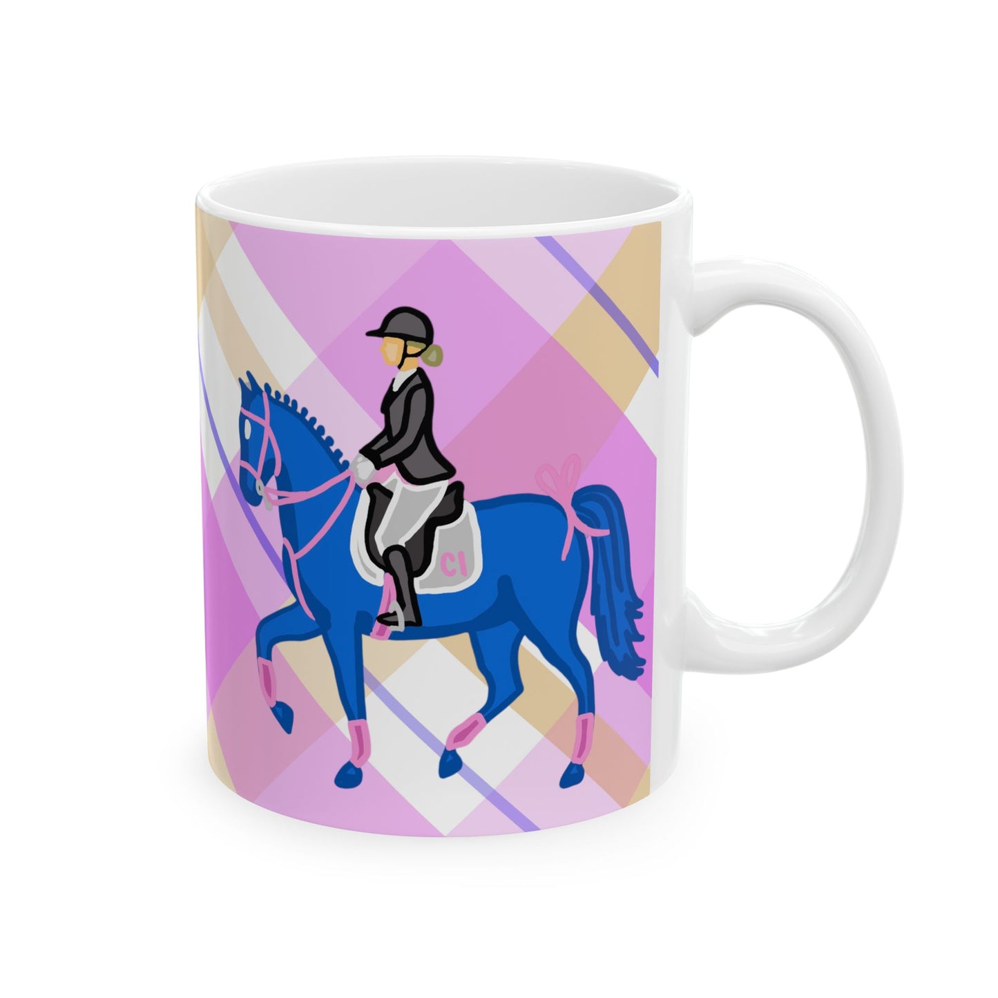 Dressage Horse Ceramic Coffee Mug | Equestrian Art | 11oz & 15oz