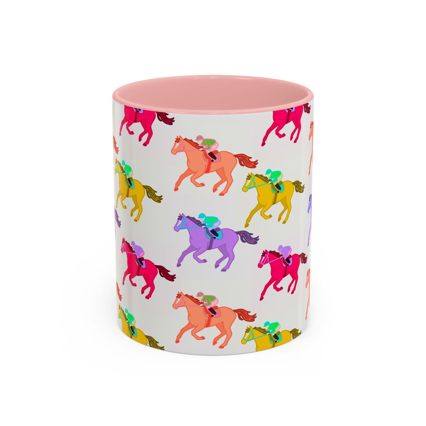 Kentucky Derby Racehorse Accent Coffee Mug | Race Day Gift | 11oz & 15oz