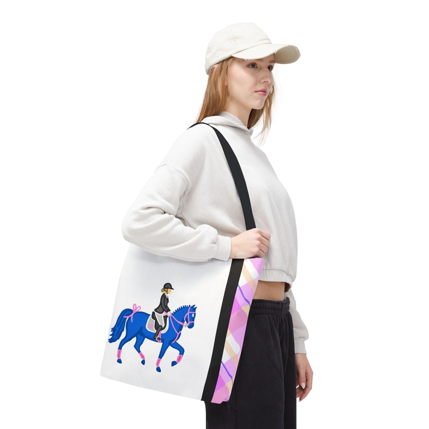 Dressage Horse and Rider Tote Bag - Equestrian Carryall