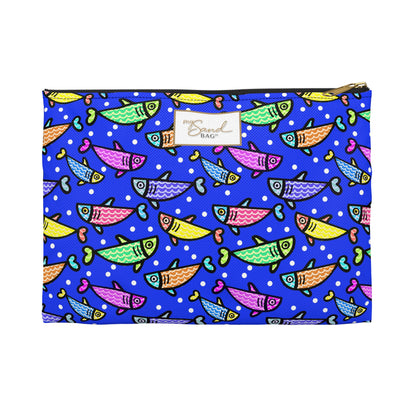 My Sand Bag Essentials Pouch By Happy Fish 2 Zippered Canvas Pouch