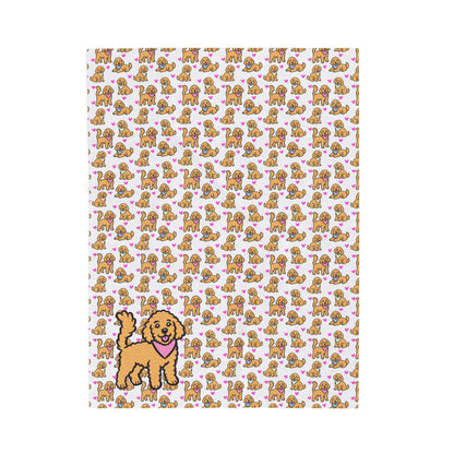Goldendoodle Pattern Velveteen Plush Blanket | Dog Lover Gift | 3 Sizes