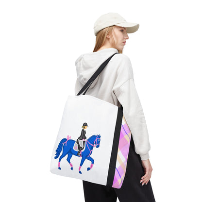 Dressage Horse and Rider Tote Bag - Equestrian Carryall