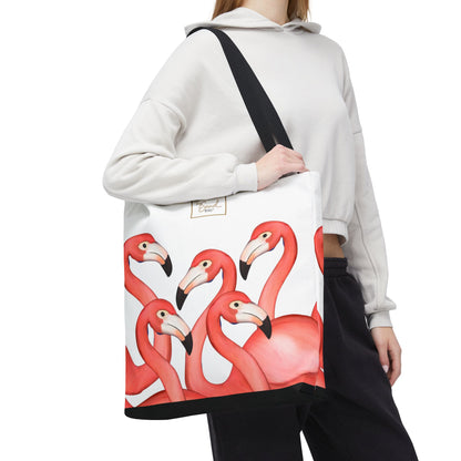 My Sand Bag Flamingos Tote Reusable Shopping Tote Durable Polyester Beach Bag