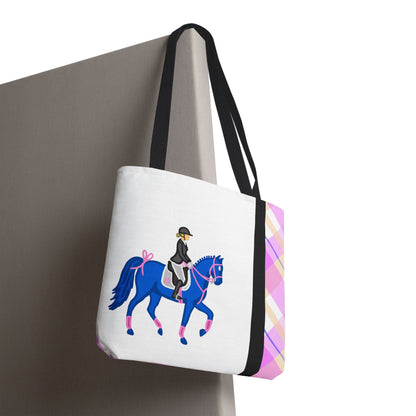 Dressage Horse and Rider Tote Bag - Equestrian Carryall