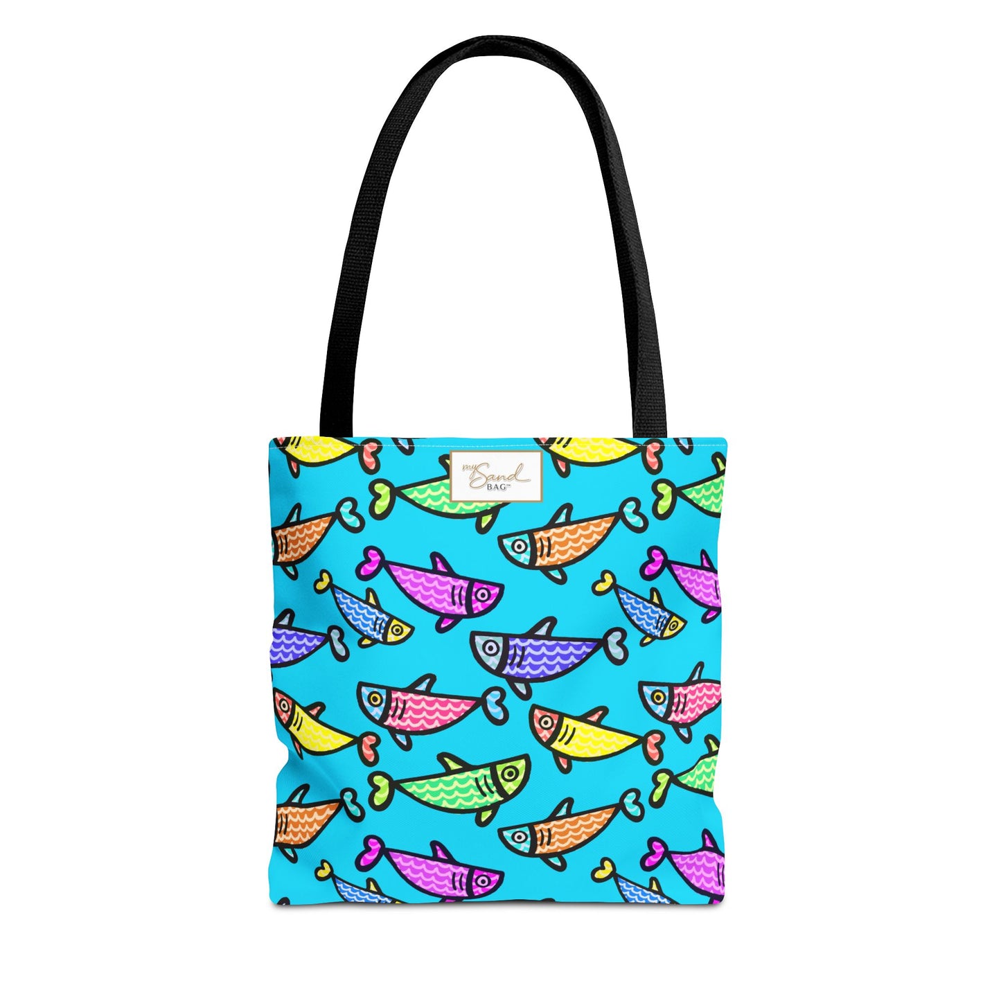 My Sand Bag Happy Fish Tote Reusable Beach Shopping Tote