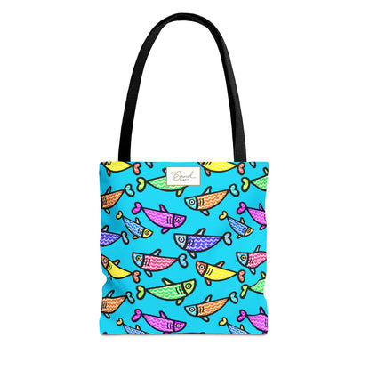 My Sand Bag Happy Fish Tote Reusable Beach Shopping Tote