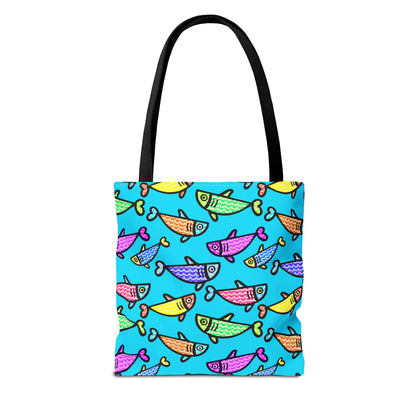 My Sand Bag Happy Fish Tote Reusable Beach Shopping Tote