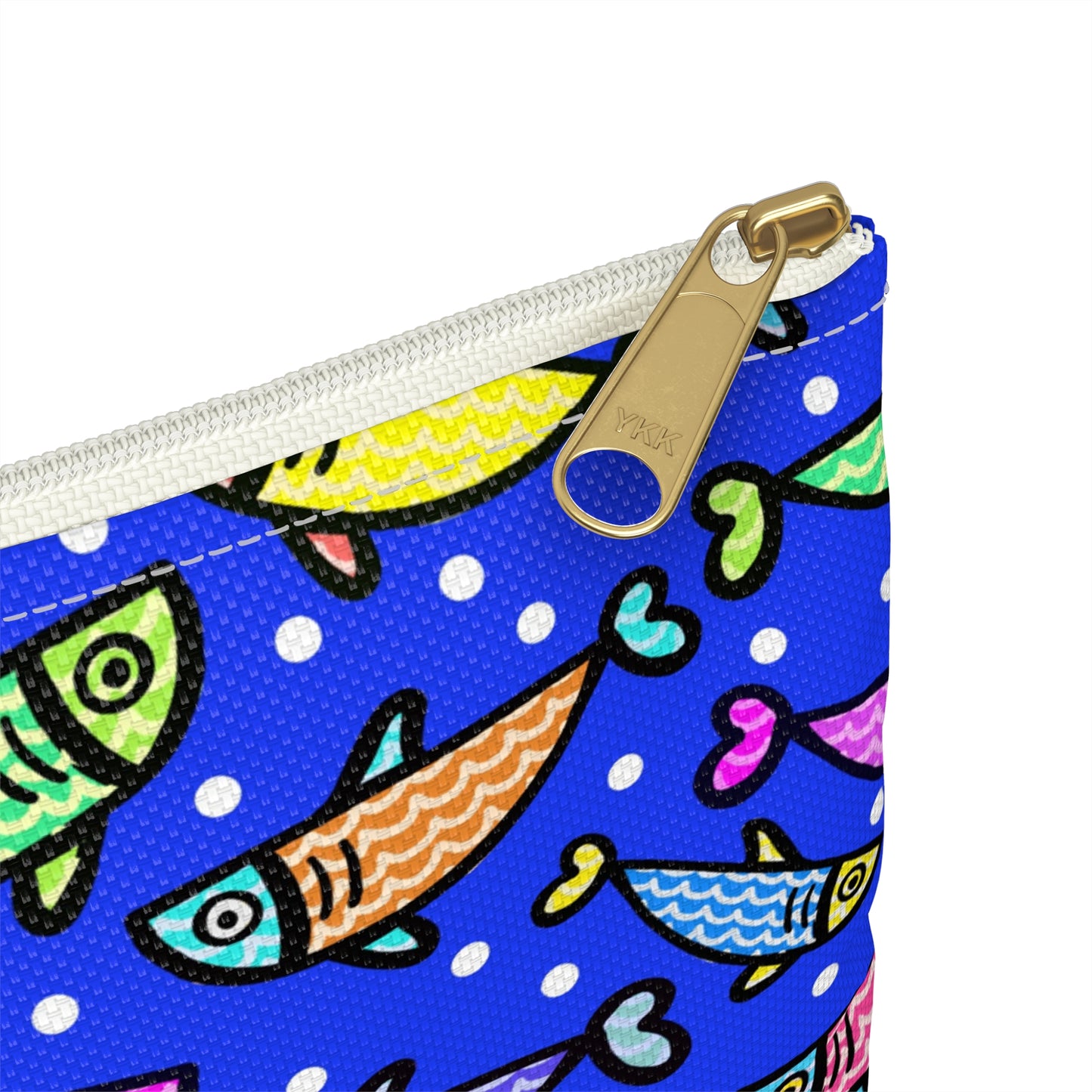 My Sand Bag Essentials Pouch By Happy Fish 2 Zippered Canvas Pouch