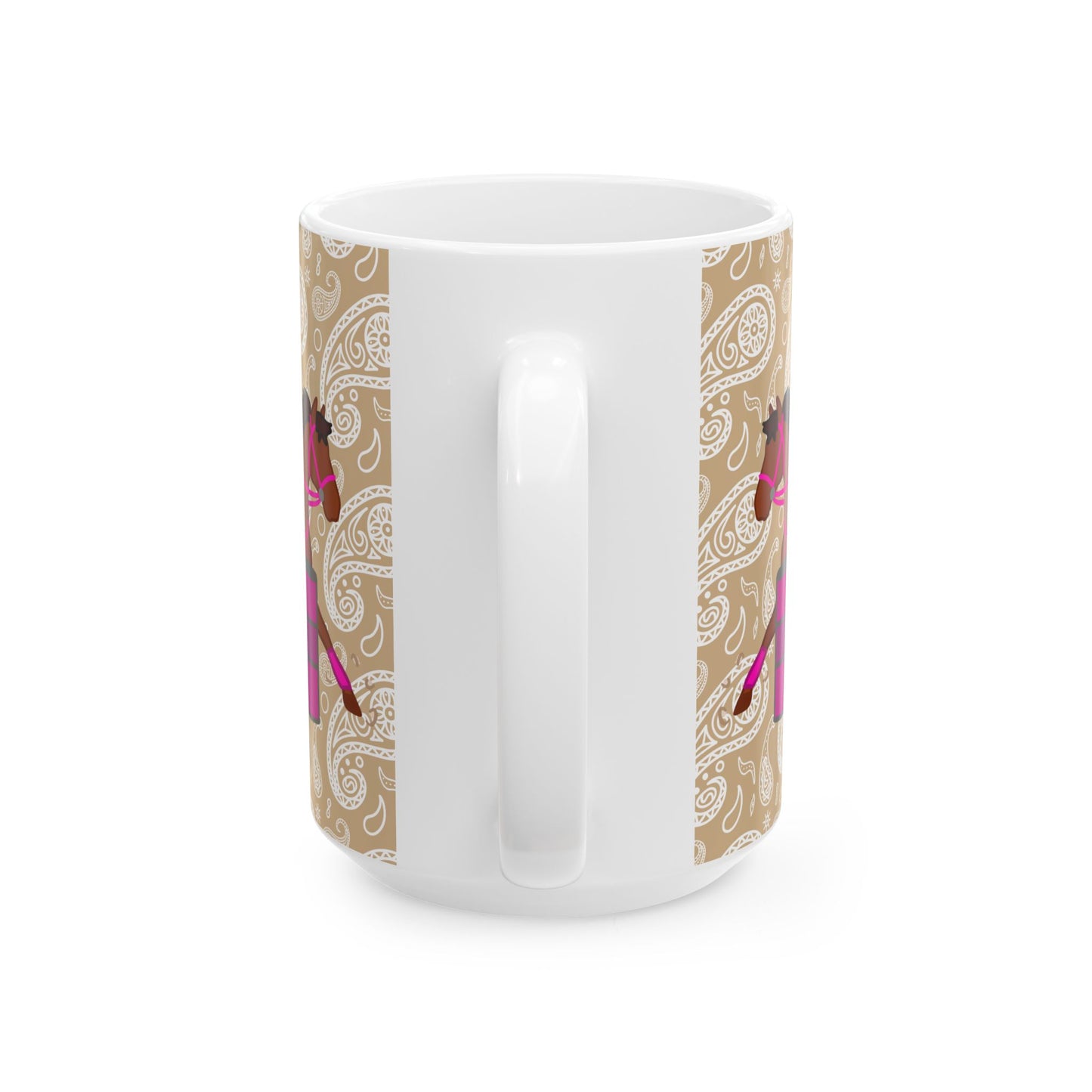 Barrel Racer Cowgirl Ceramic Coffee Mug | Rodeo Art | 11oz & 15oz