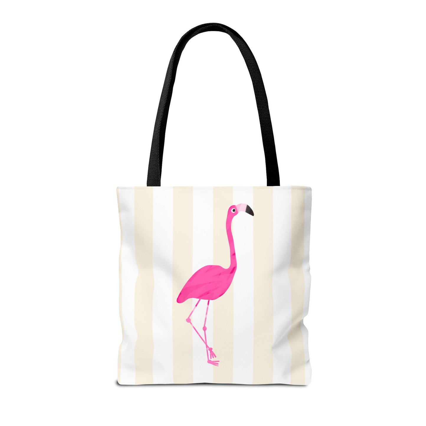 Pink Flamingo Illustration Tote Shopping Reusable Bag | All-Over Print