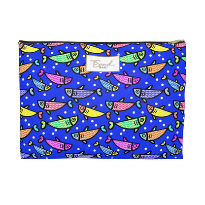 My Sand Bag Essentials Pouch By Happy Fish 2 Zippered Canvas Pouch