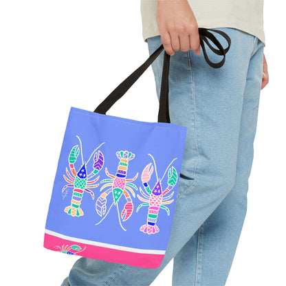 Hand-Drawn Lobster Tote Bag — Beachy Seafood Shellfish Market Tote