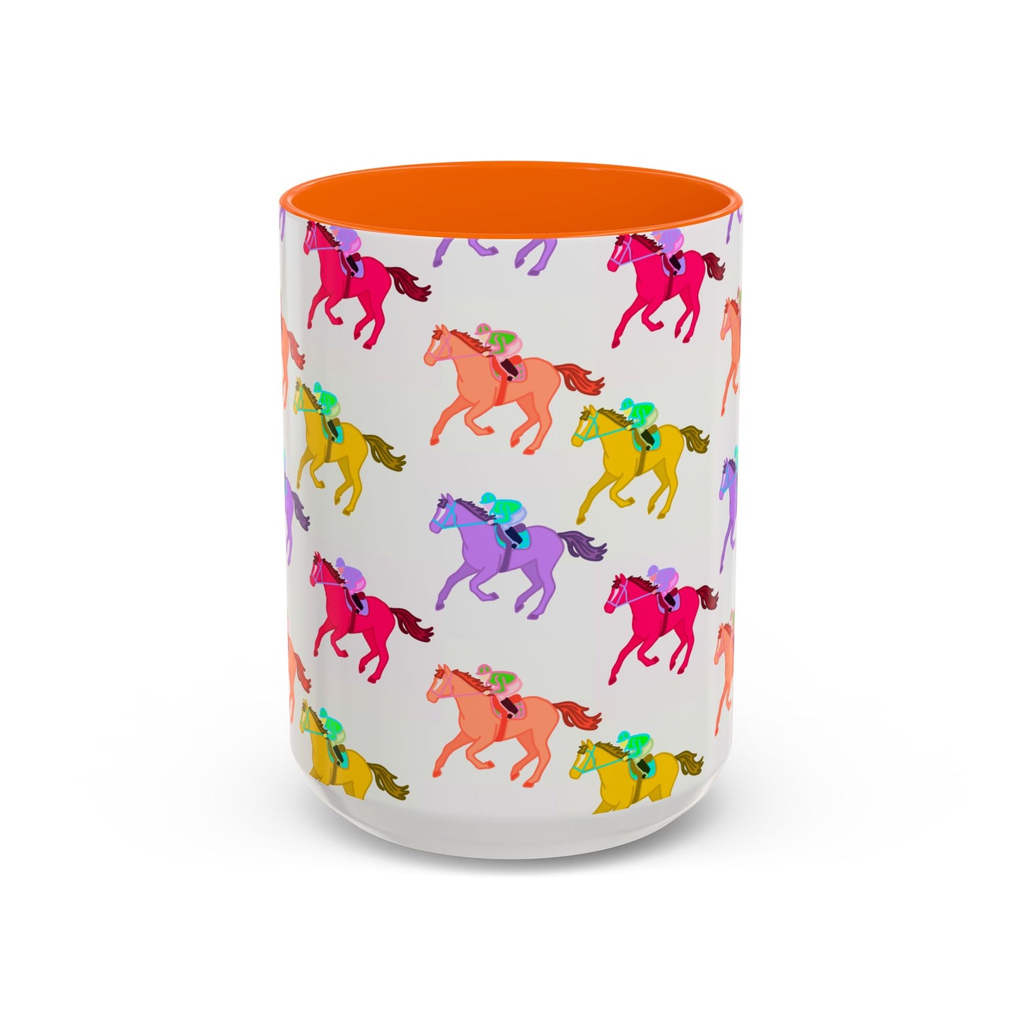 Kentucky Derby Racehorse Accent Coffee Mug | Race Day Gift | 11oz & 15oz