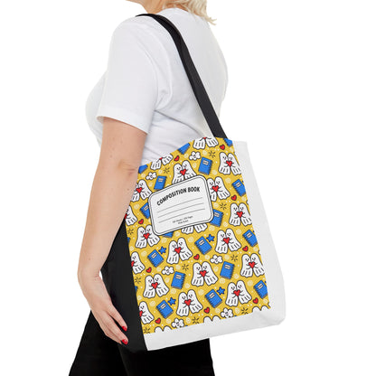 Kawaii Ghost Teacher Tote Bag | School Supplies Book Bag | 3 Sizes
