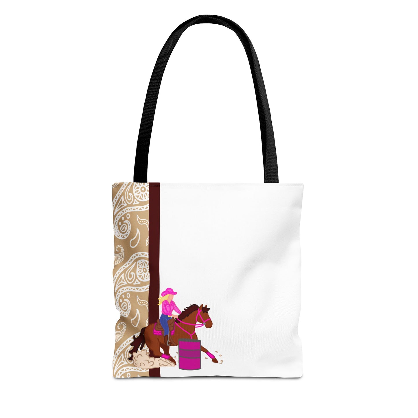 Barrel Racing Tote Bag | Cowgirl Western Patterned Tote | 3 Sizes