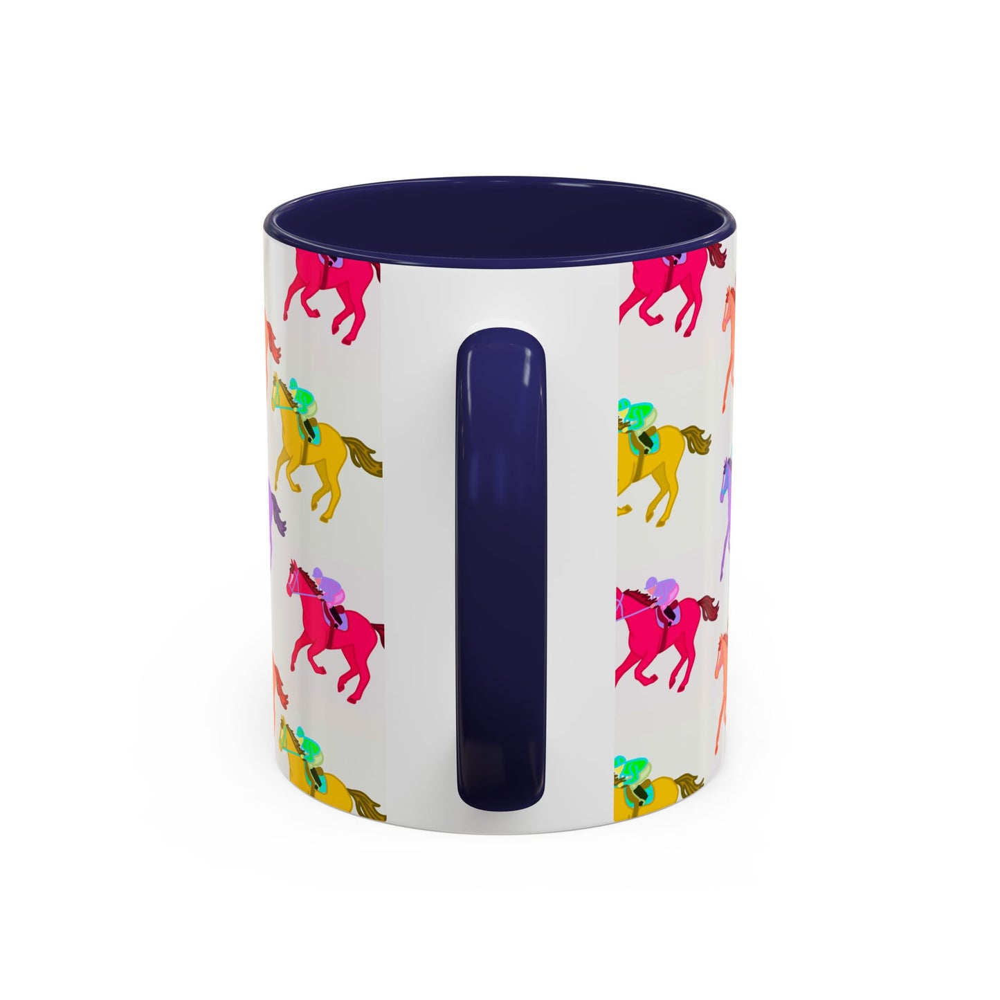 Kentucky Derby Racehorse Accent Coffee Mug | Race Day Gift | 11oz & 15oz