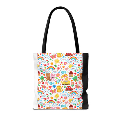 Primary Colors Teacher Tote Bag | Back to School Gift | 3 Sizes