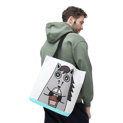 Coffee-Drinking Horse Frappuccino Tote Bag