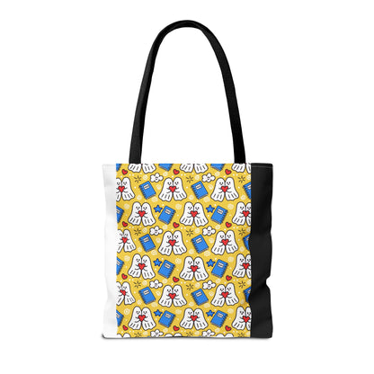 Kawaii Ghost Teacher Tote Bag | School Supplies Book Bag | 3 Sizes