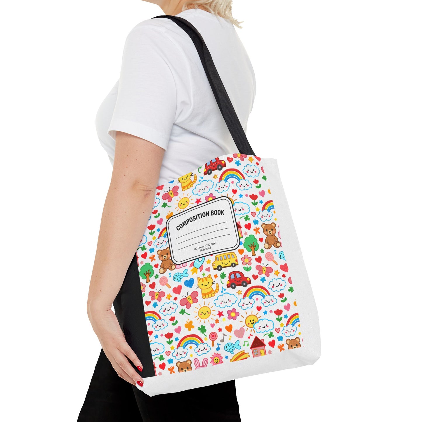 Primary Colors Teacher Tote Bag | Back to School Gift | 3 Sizes