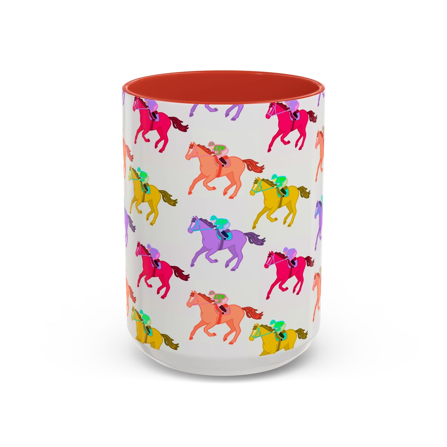 Kentucky Derby Racehorse Accent Coffee Mug | Race Day Gift | 11oz & 15oz