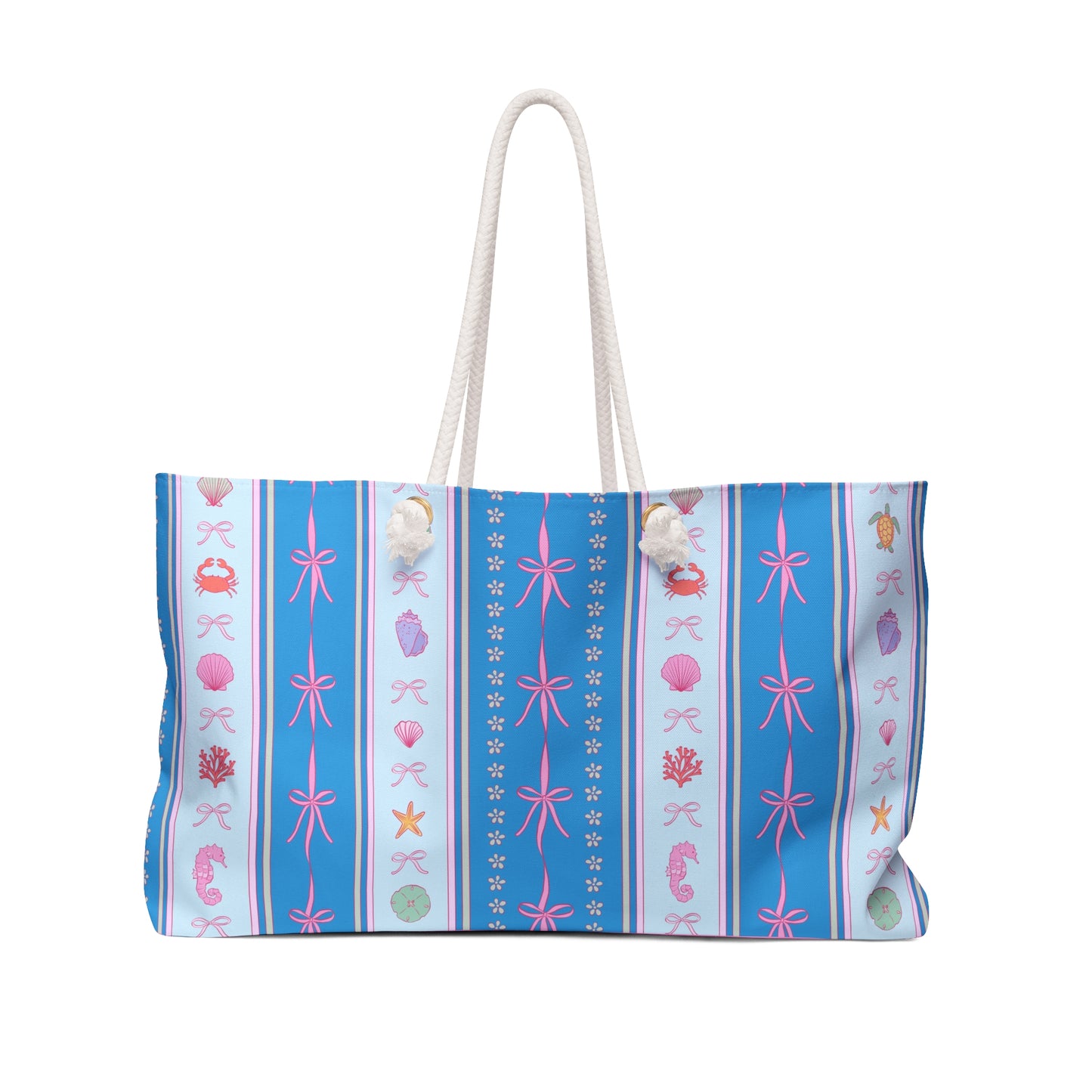 Preppy Coastal Weekender Bag | Beach-Ready Travel Tote