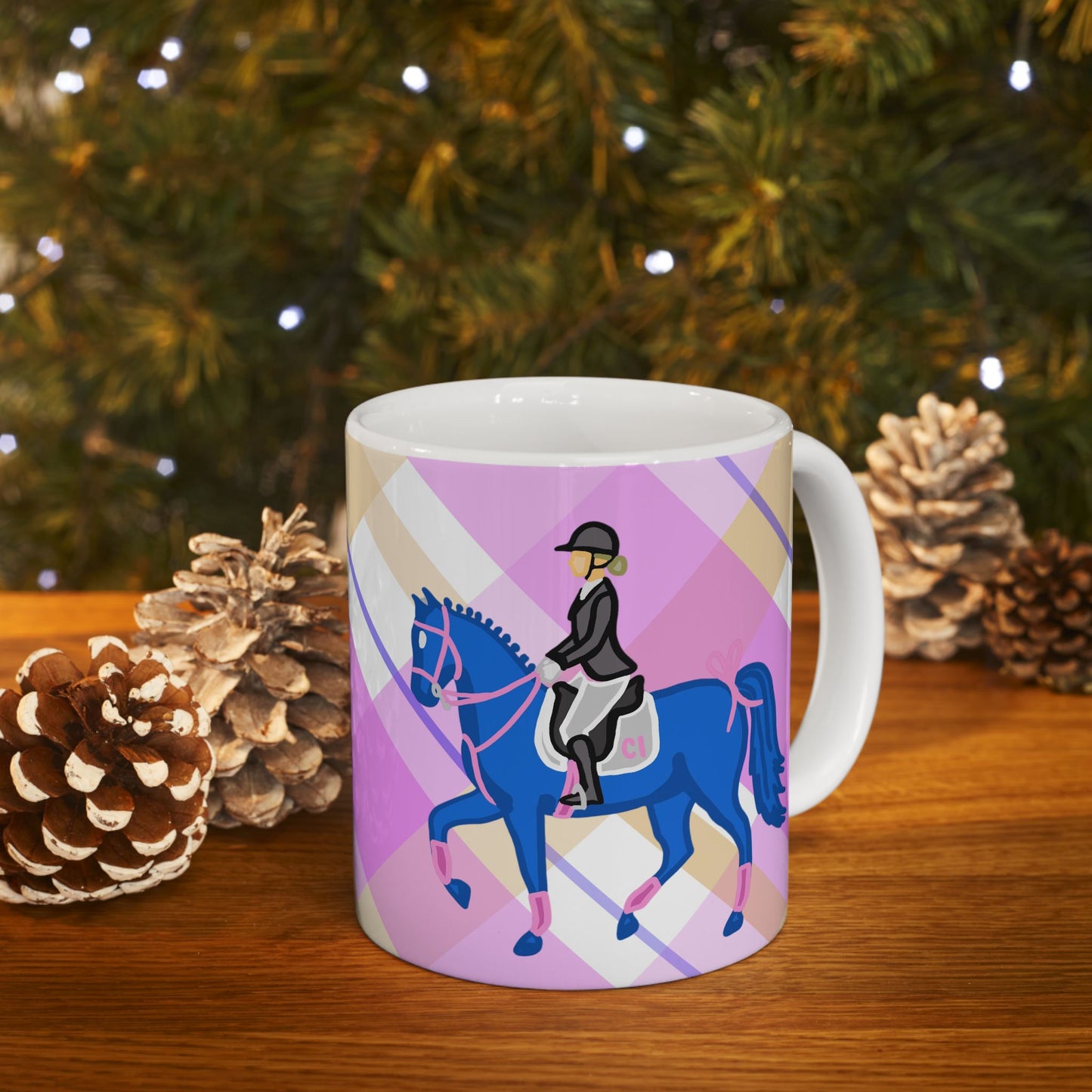 Dressage Horse Ceramic Coffee Mug | Equestrian Art | 11oz & 15oz
