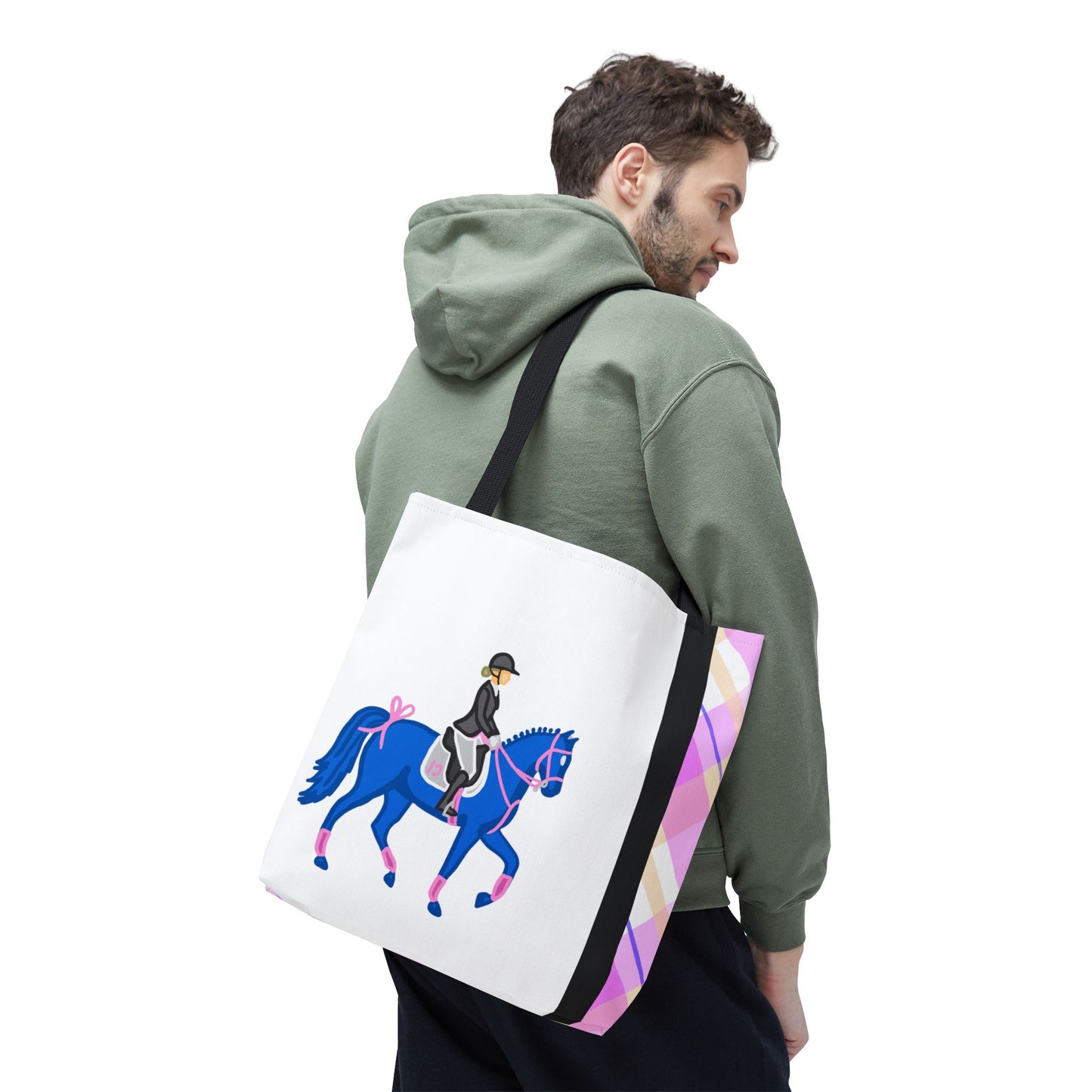 Dressage Horse and Rider Tote Bag - Equestrian Carryall