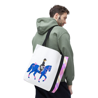 Dressage Horse and Rider Tote Bag - Equestrian Carryall