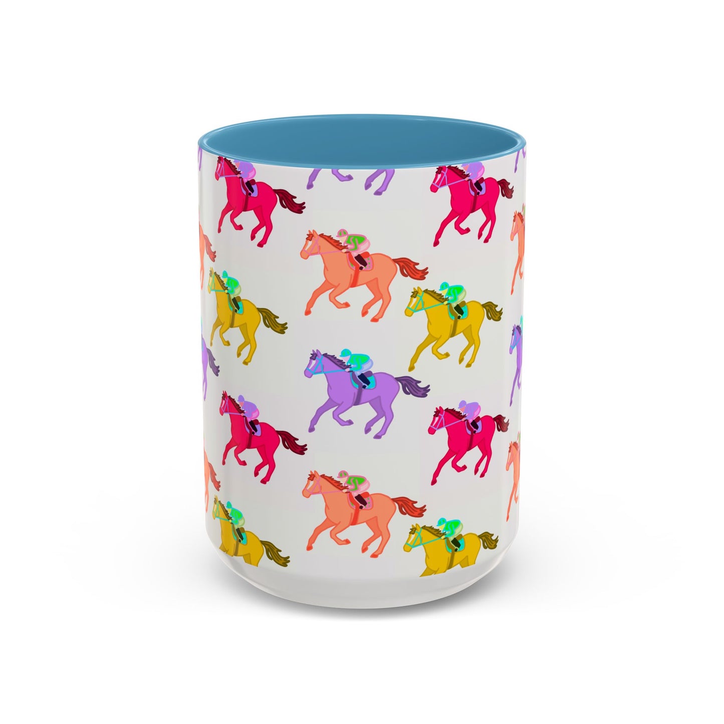 Kentucky Derby Racehorse Accent Coffee Mug | Race Day Gift | 11oz & 15oz