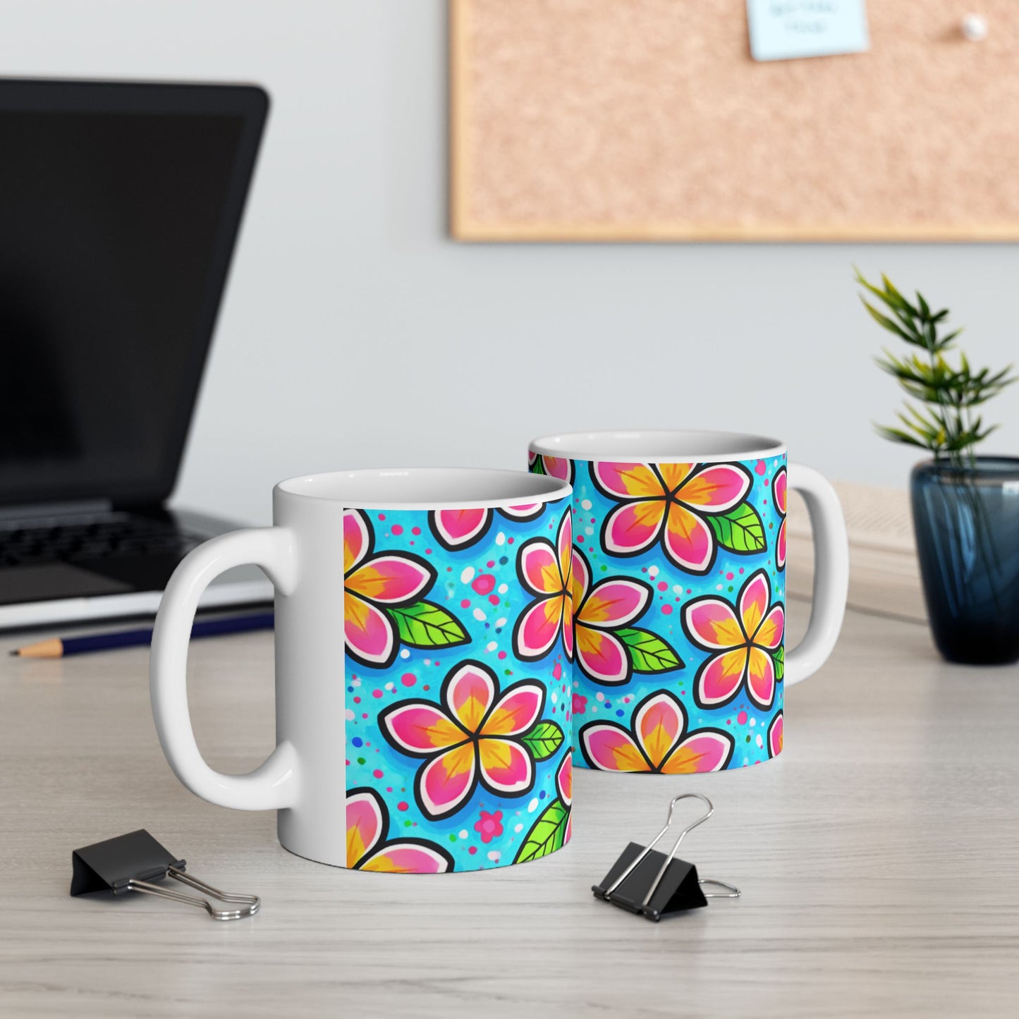 My Sand Bag™ | Watercolor Plumeria Coffee Mug