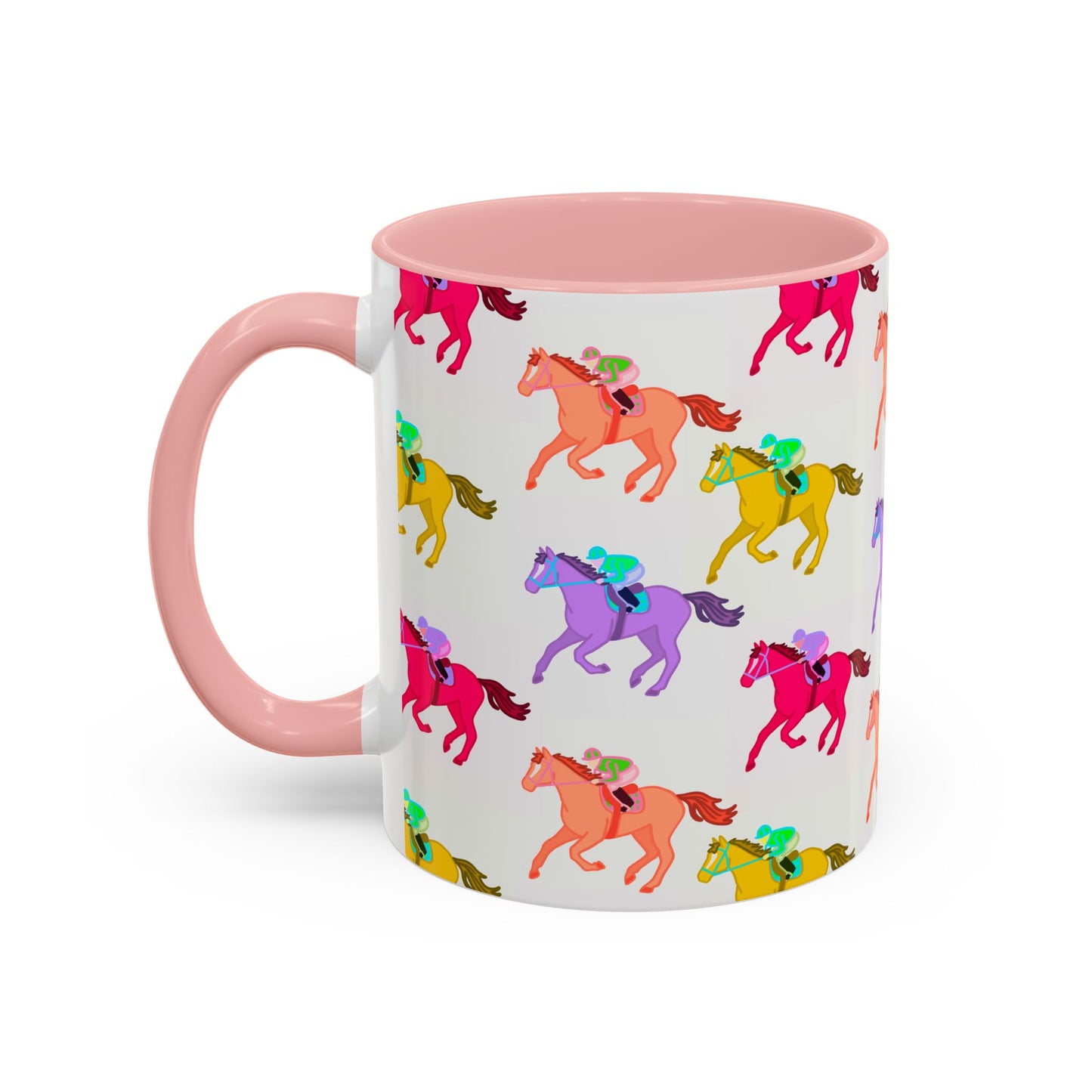 Kentucky Derby Racehorse Accent Coffee Mug | Race Day Gift | 11oz & 15oz